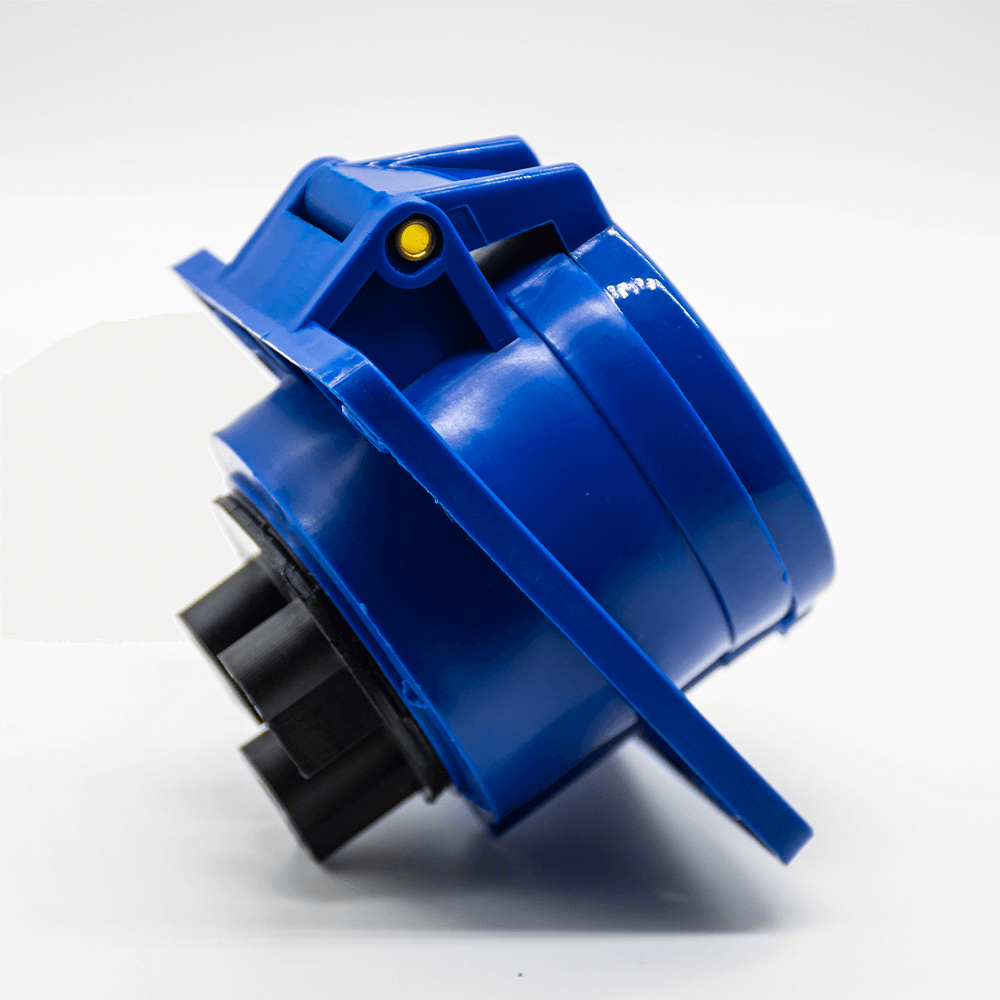 Industrial Connector Angled Socket 3P 32A 220V-250V 2P+E 6h IP44