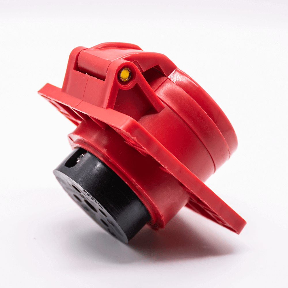 Industrial Connector Angled Socket 4P 16A 380V-415V 3P+E 6h IP44