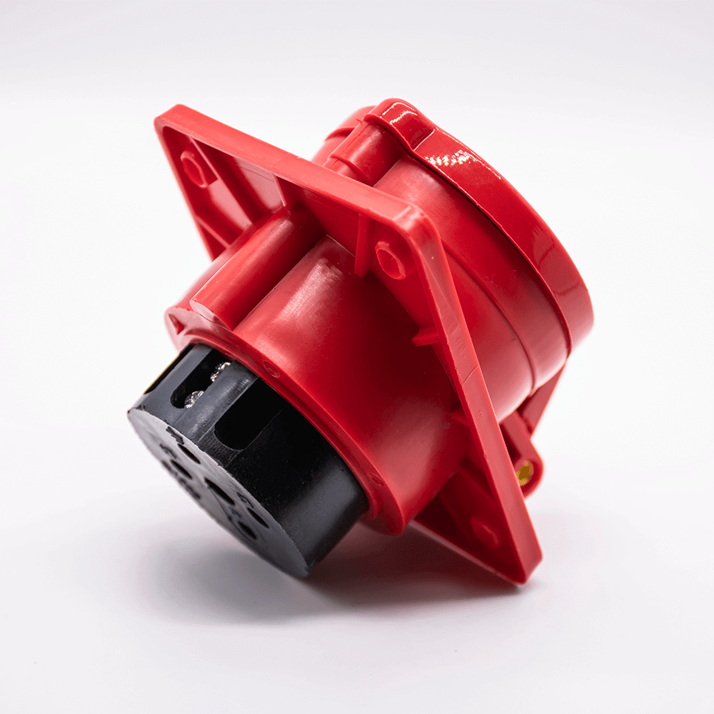 Industrial Connector Angled Socket 4P 32A 380V-415V 3P+E 6h IP44
