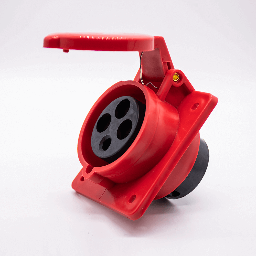 Industrial Connector Angled Socket 4P 32A 380V-415V 3P+E 6h IP44