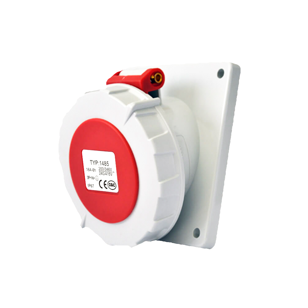 Waterproof Industrial Connector Socket 5Pin 16A 400V 3P+E+N IP67