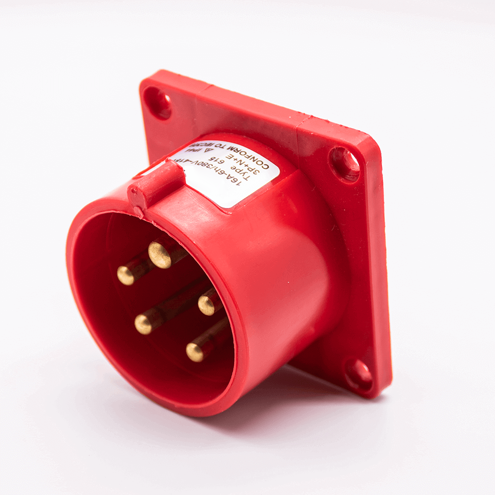 Reverse Industrial Connector Socket 5P 16A 380V-415V 3P+E+N 6h IP44