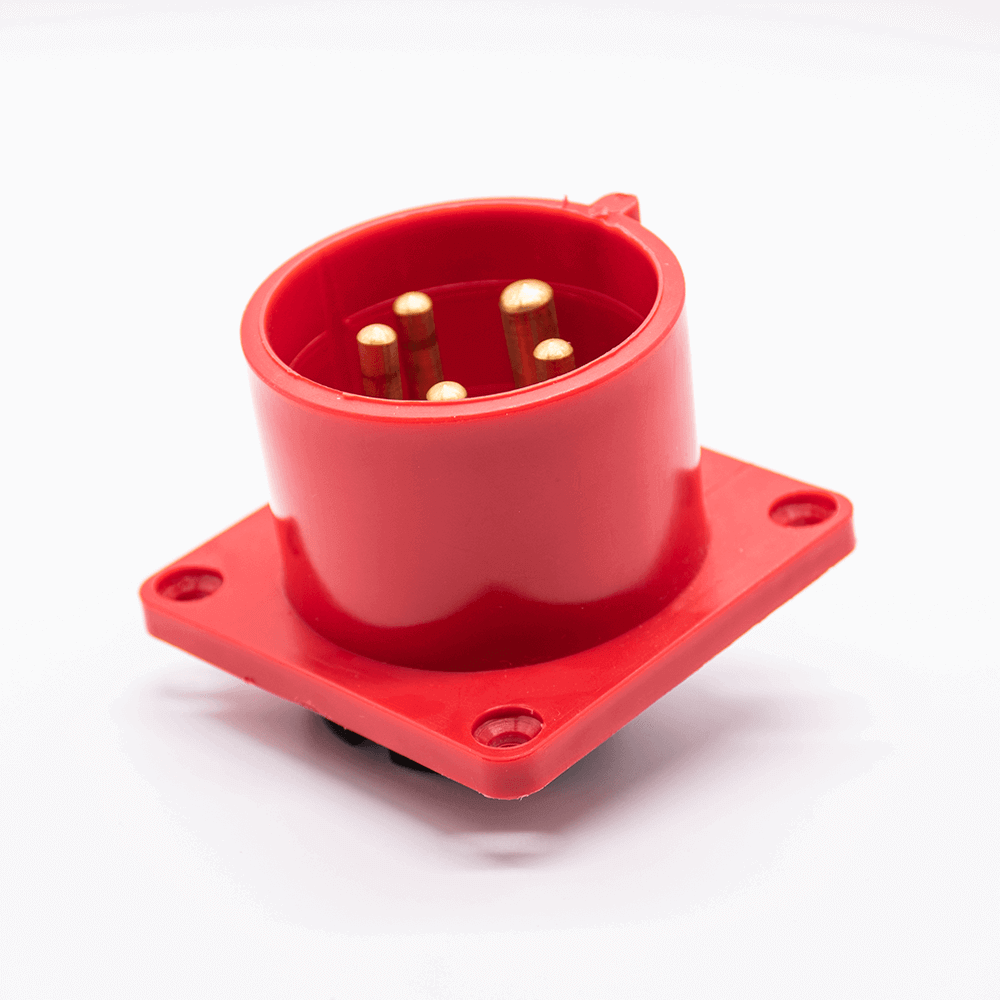 Reverse Industrial Connector Socket 5P 16A 380V-415V 3P+E+N 6h IP44