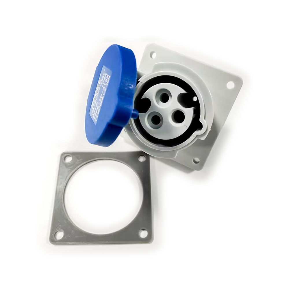 Waterproof Industrial Connector Socket 3Pin 16A 230V 2P+E IP44