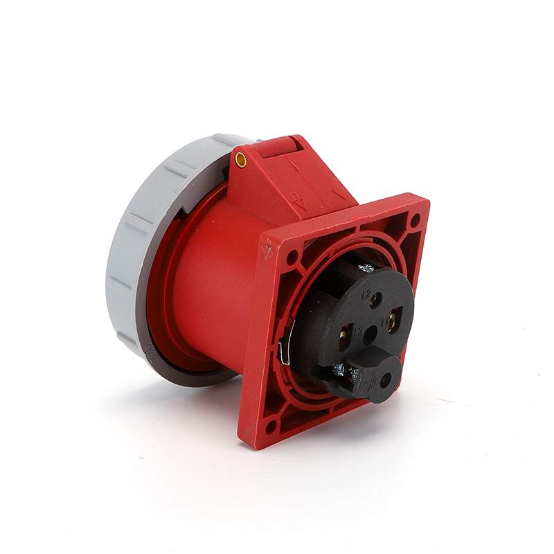 Waterproof Industrial Connector Socket 4Pin 16A 380-415V 3P+E IP67