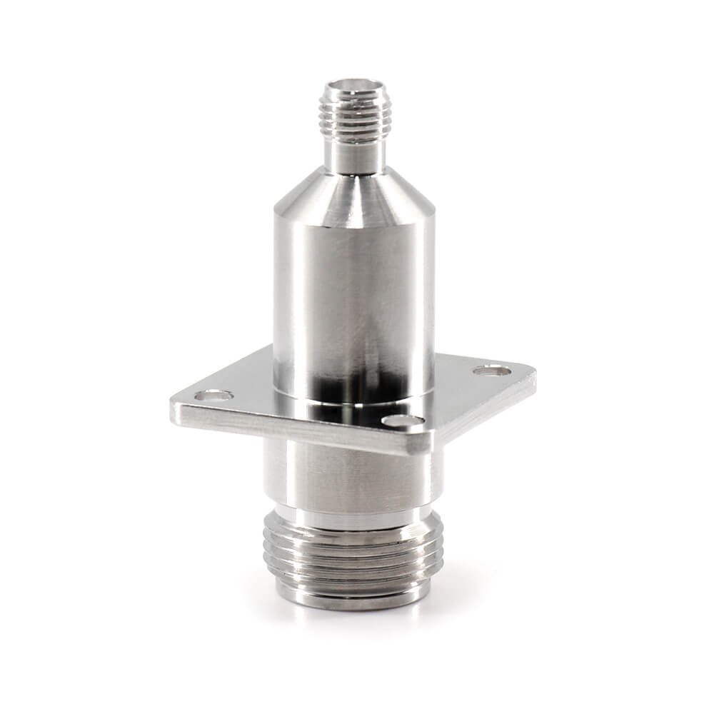N Female To Sma Female 6Ghz 4-Hole Flange Stainless Steel Rf Coax Connector