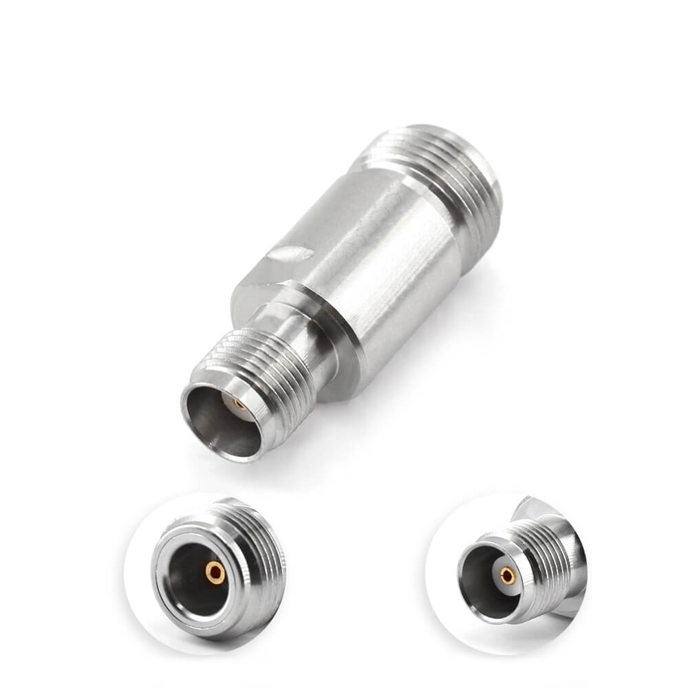 N Female To TNC Female Rf Coax Connector 18Ghz Stainless Steel Adapter