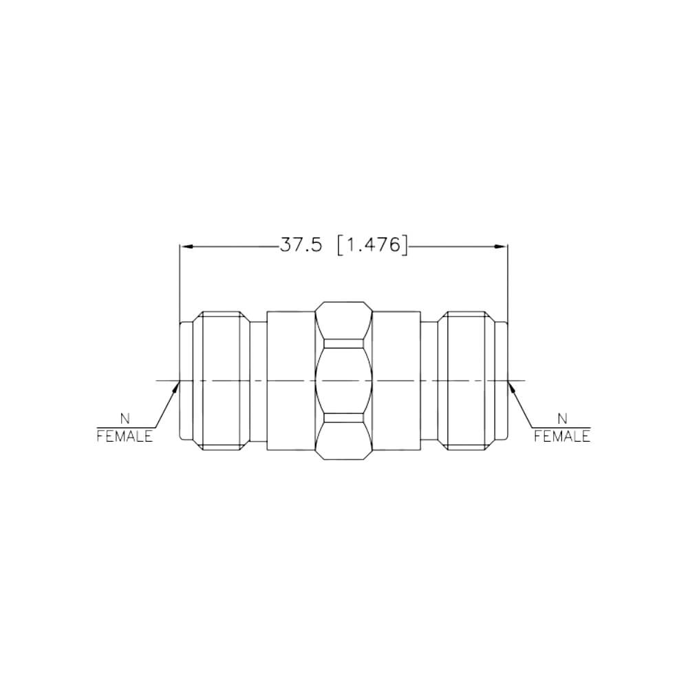 N Male To N Female Test Adapter 18Ghz Rf Coax Connector