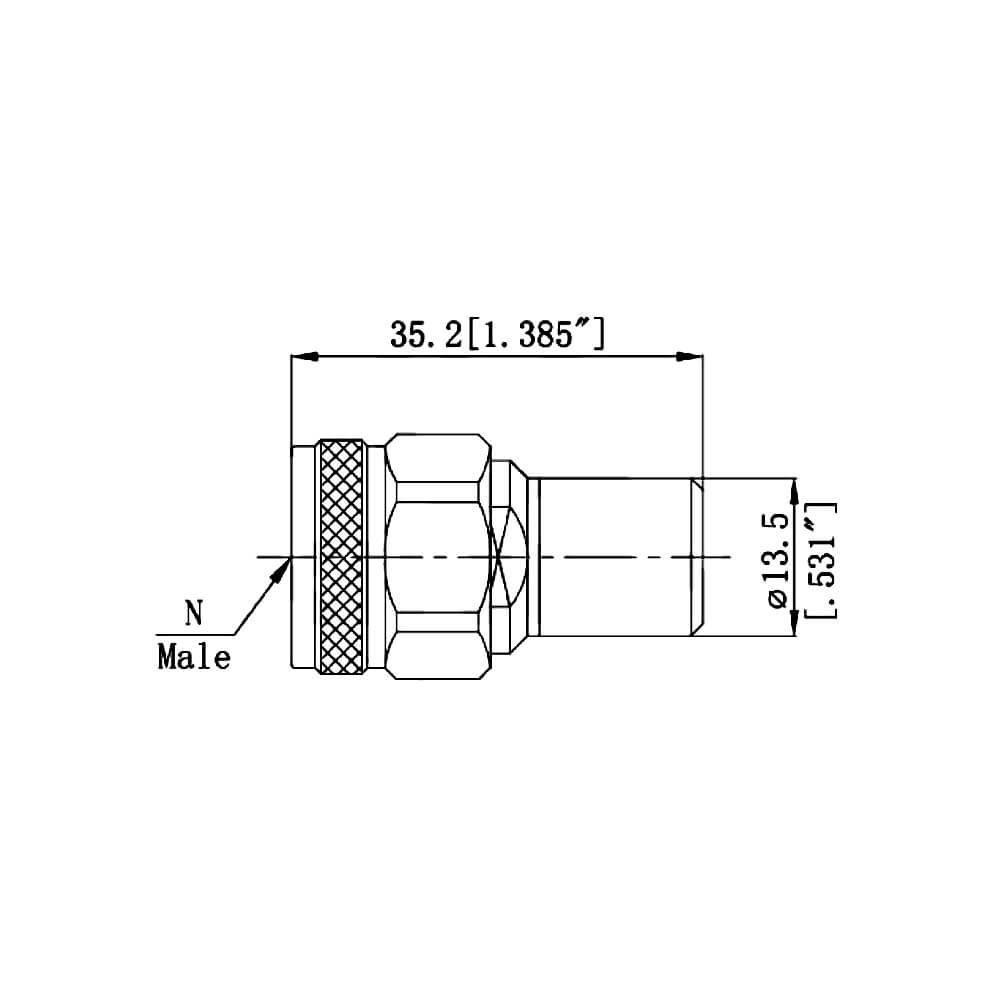 N-Type Male 3W 18Ghz 50Ohm Rf Coax Connector