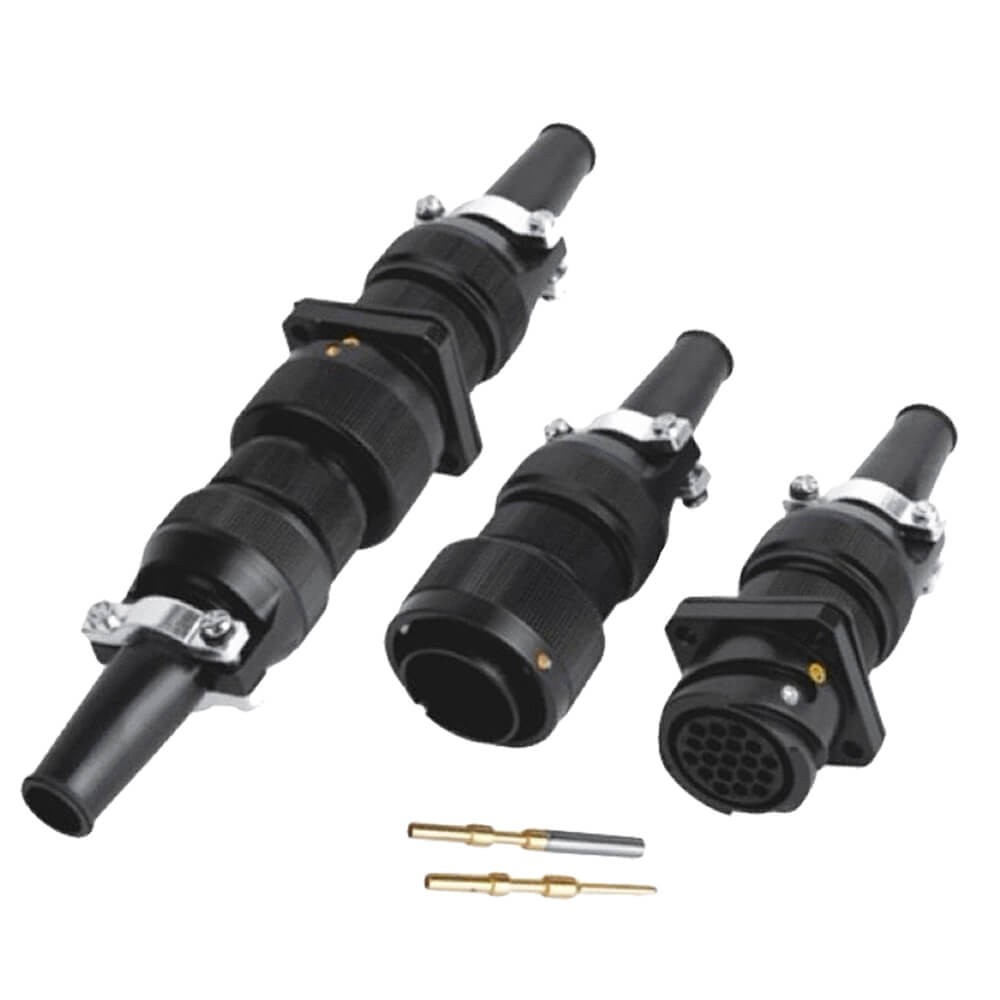 Female Docking Type Male Socket Plug Traction Motor Connector JL 19 Pin Bayonet Coupling Solder American-Standard