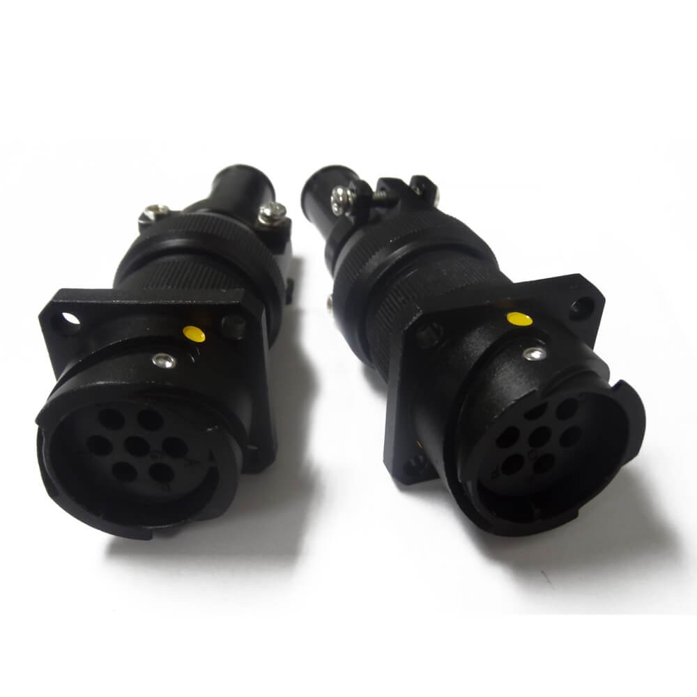 JL Socket Female Traction Motor Connector Panel Mount 7 Pin 180 Degree Bayonet Coupling Solder American-Standard