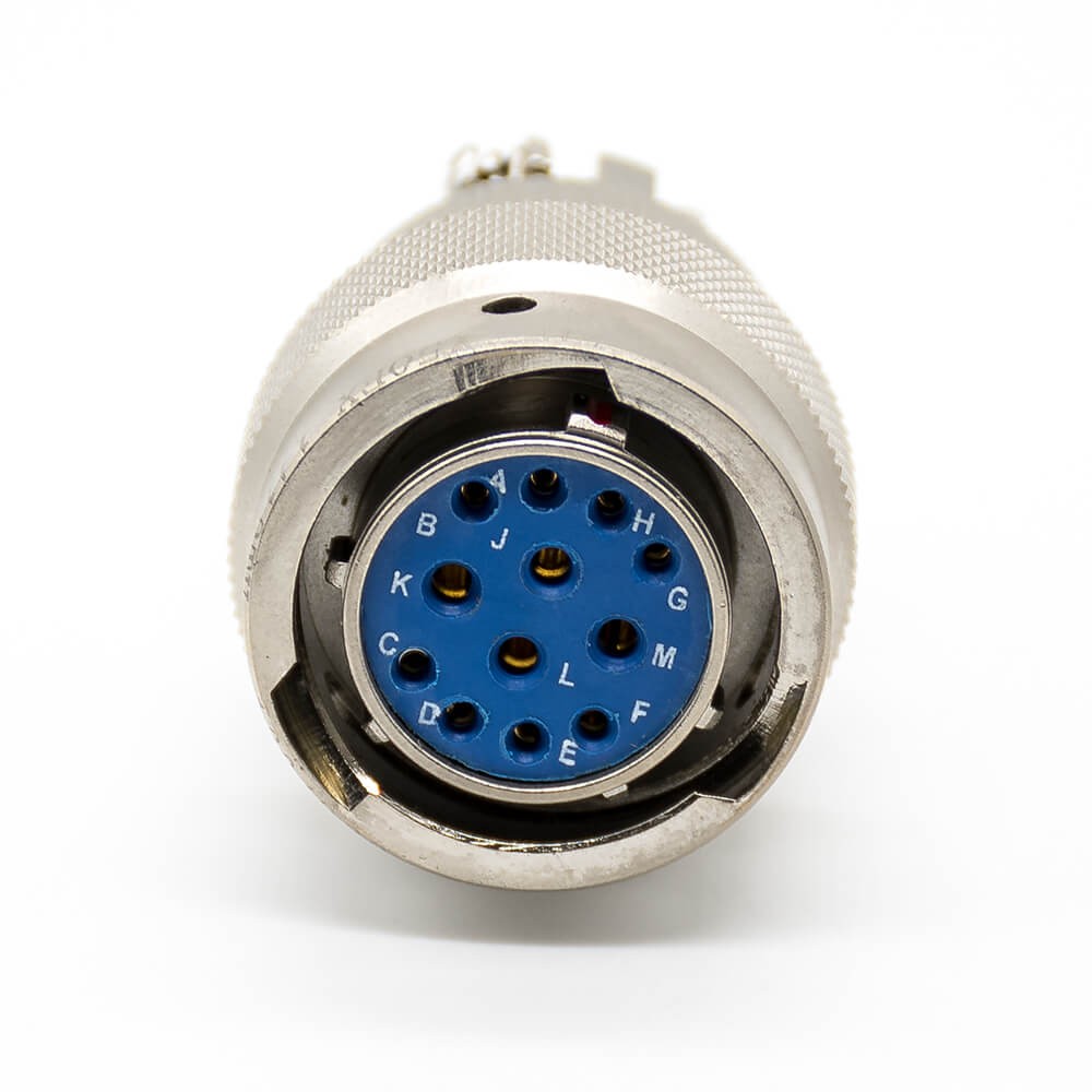 12 Pin Electrical Connector Y50EX 14 Shell Size Straight Bayonet Coupling Solder Male Butt-Joint Female
