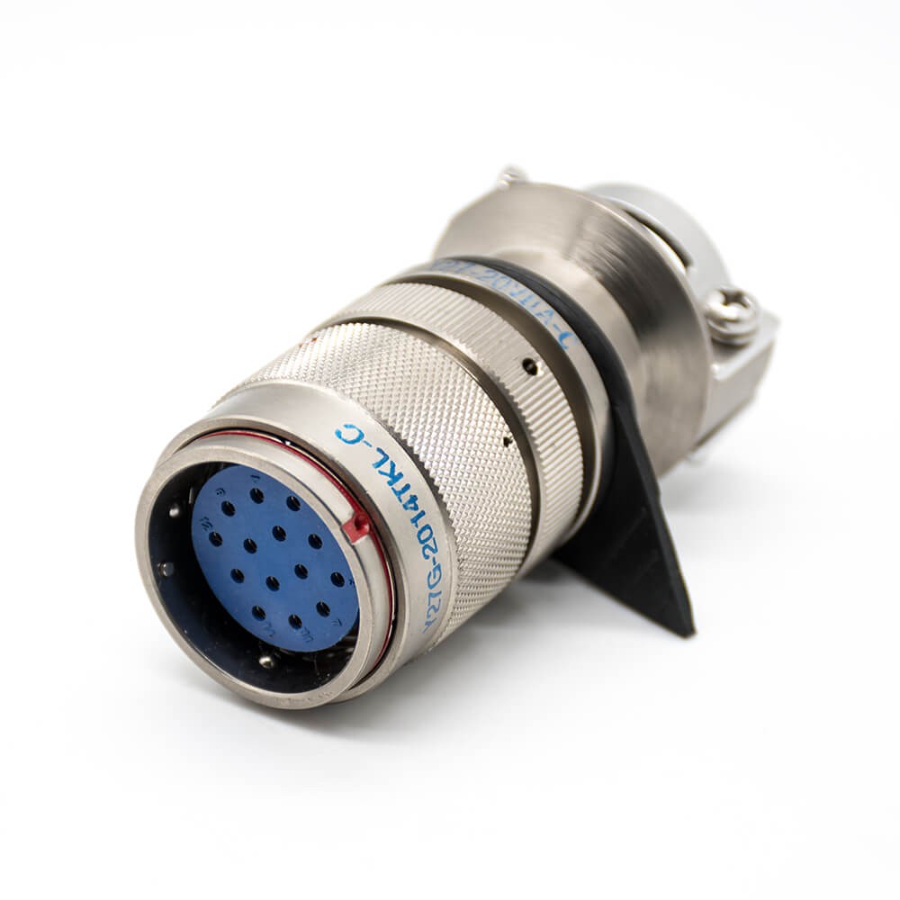 14 Pin Female Connector 20 Shell Size Plug Y27G 180° Admiralty Metal Bayonet Coupling