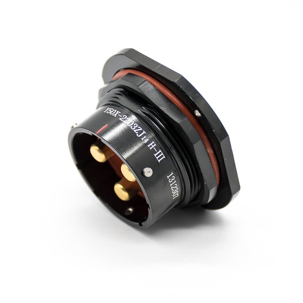 3 Pin Connectors 22 Shell Size Y50X Plug&Socket panel mount Solder cup Straight Bayonet Coupling Female Butt-jiont Male