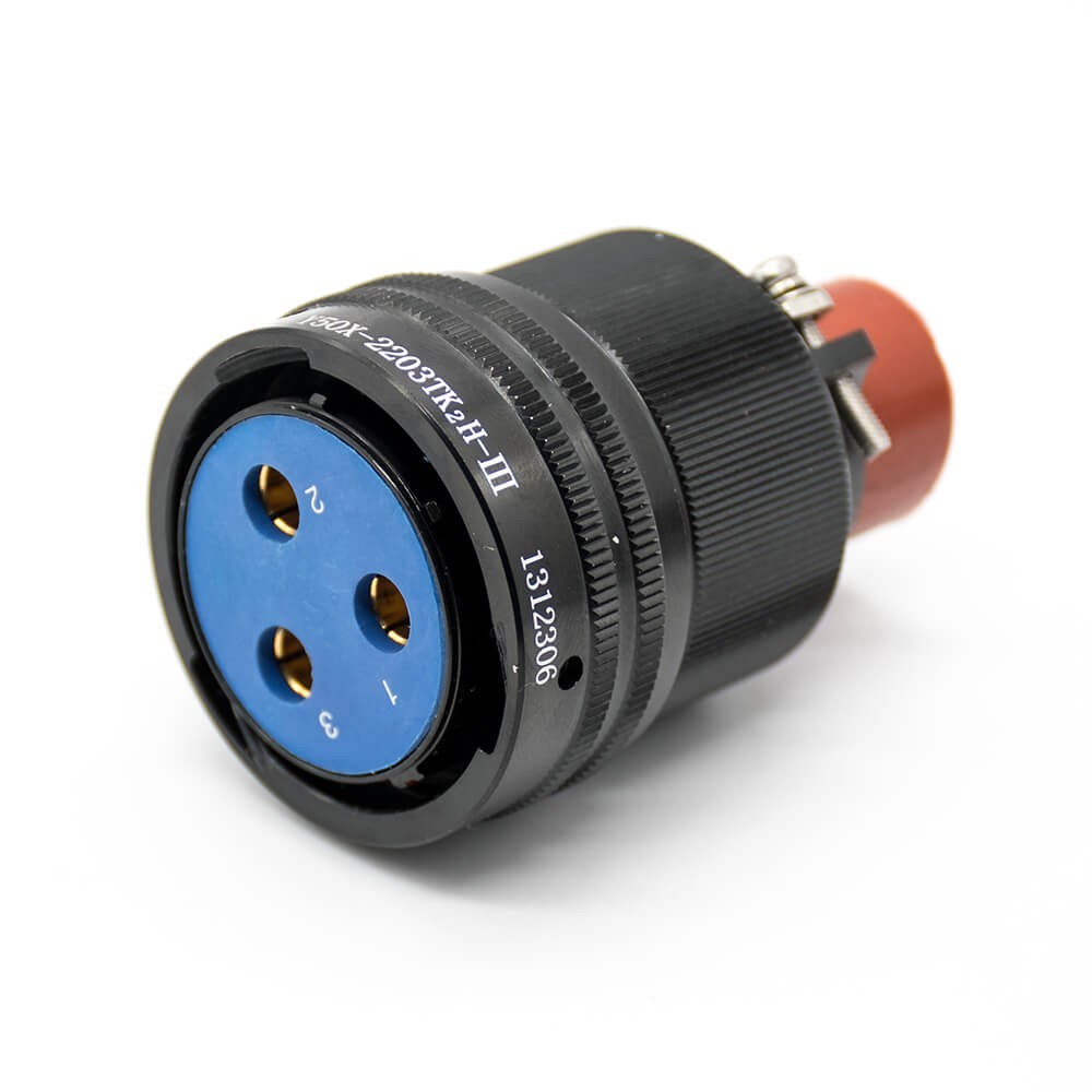 3 Pin Connectors 22 Shell Size Y50X Plug&Socket panel mount Solder cup Straight Bayonet Coupling Female Butt-jiont Male