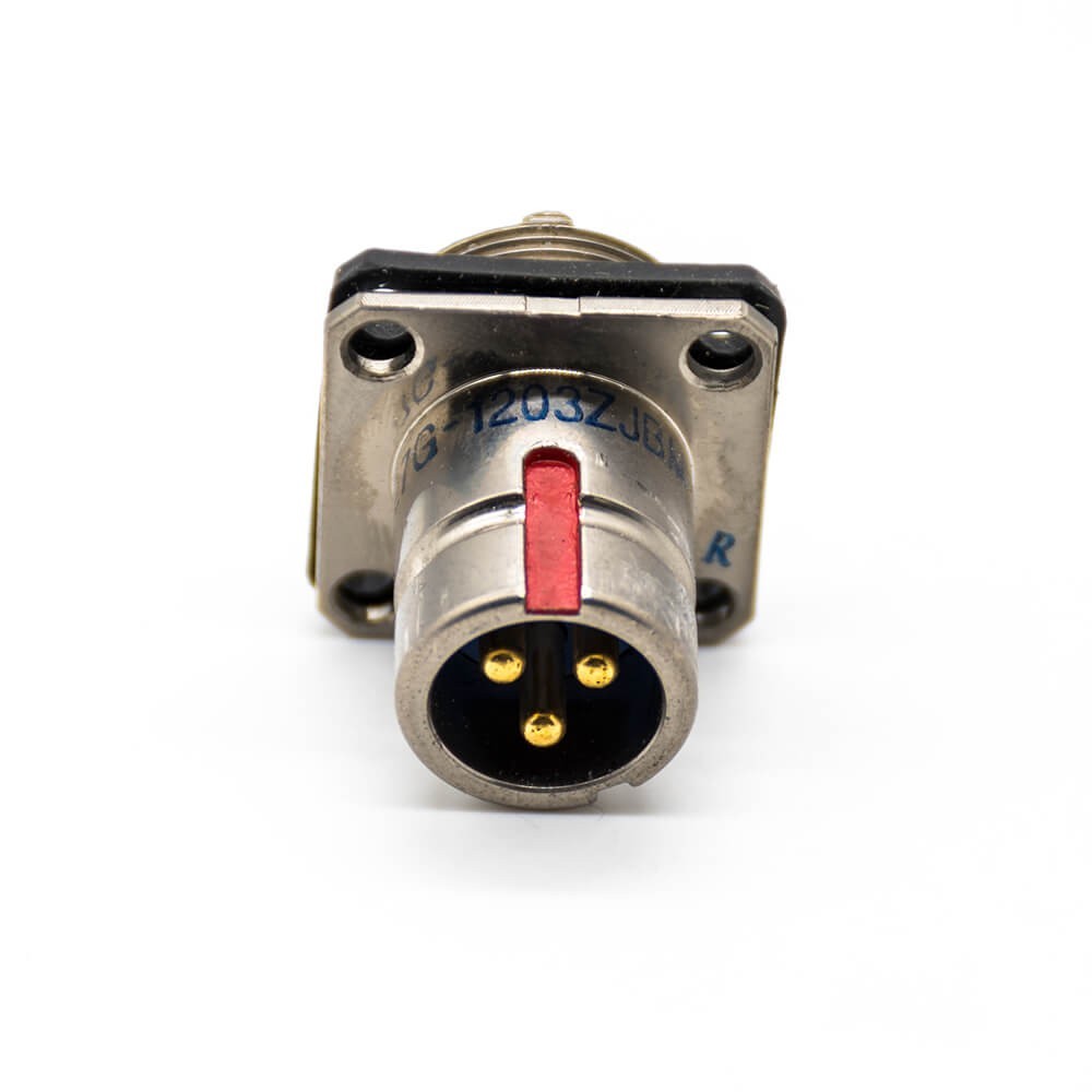 3 Pin Plug And Socket Female Butt-jiont Male 12 Shell Size Y27G Panel Mount Solder cup Admiralty Metal Connector