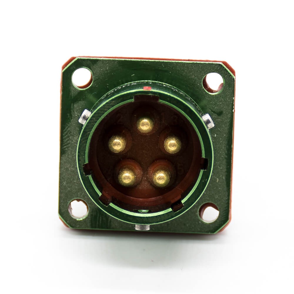 5 Pin Socket Y50DX Bayonet Coupling 14 Shell Size Male 180° panel mount Connector Aluminum alloy Solder cup