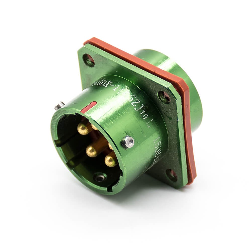 5 Pin Socket Y50DX Bayonet Coupling 14 Shell Size Male 180° panel mount Connector Aluminum alloy Solder cup