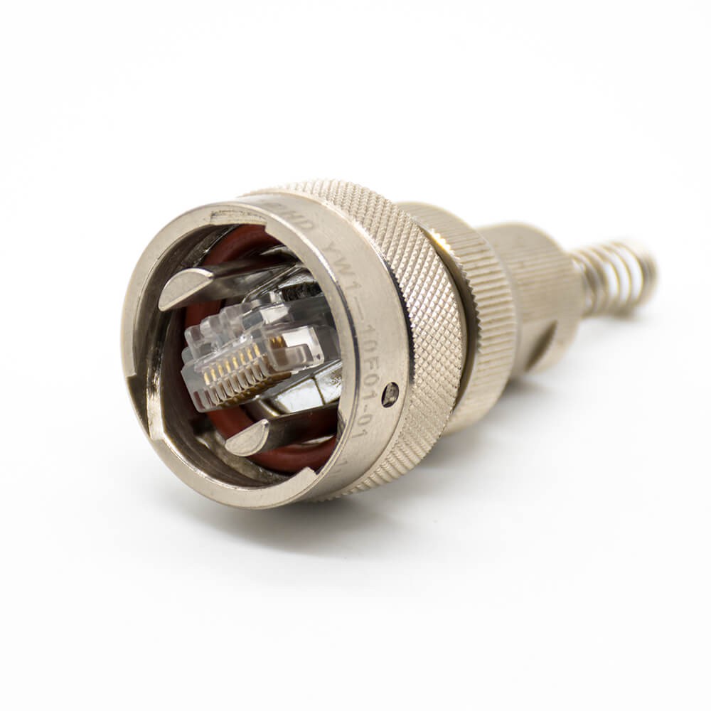 YW Electric Connector Male Docking Type Female Rj-45 Built-in Interface Type Straight Electroless Nickel Plating