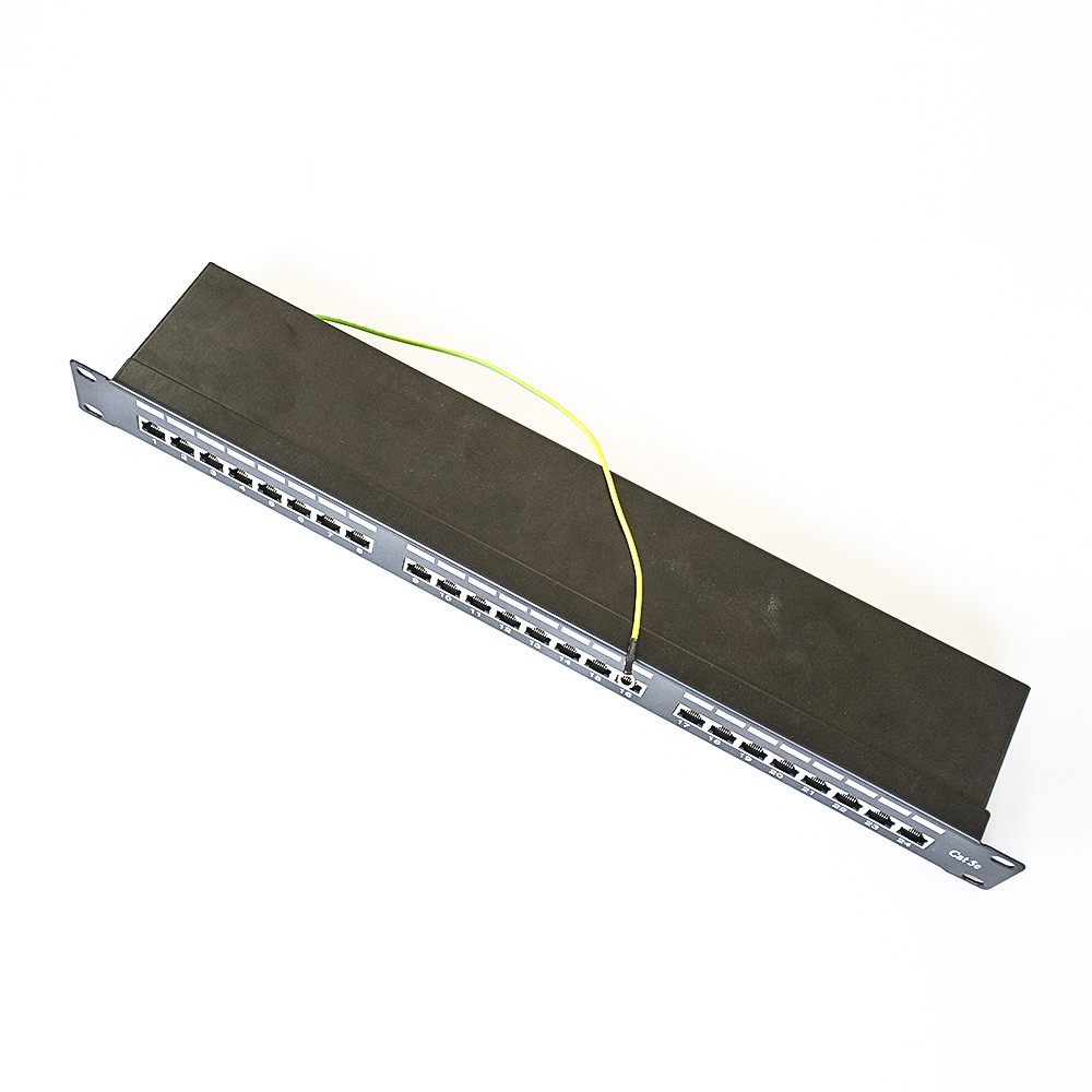 Patch Panel 24 Ports For Cat5e Cable 1U Panel Mount