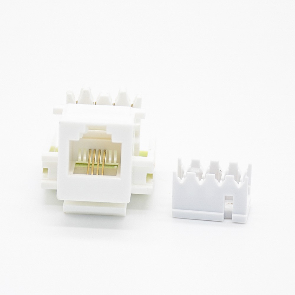 Female RJ11 Connector 4P4C Single Port Unshielded CAT3 PCB Mount Network Module