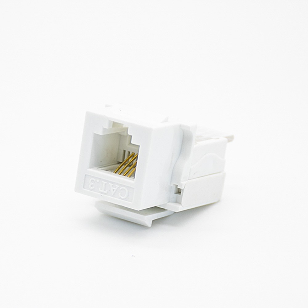 RJ11 4 Pin Connector Unshielded PCB Mount Single Port CAT3 Gold-plated Contacts