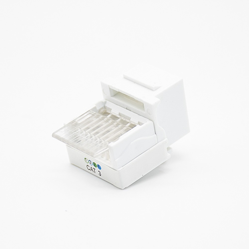 RJ11 4 Pin Connector Unshielded PCB Mount Single Port CAT3 Gold-plated Contacts