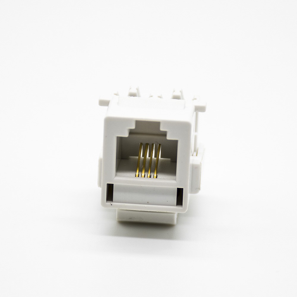 RJ11 CAT3 Network 4 Pin Single Port Panel Mount Unshielded 110 IDC Phone Module