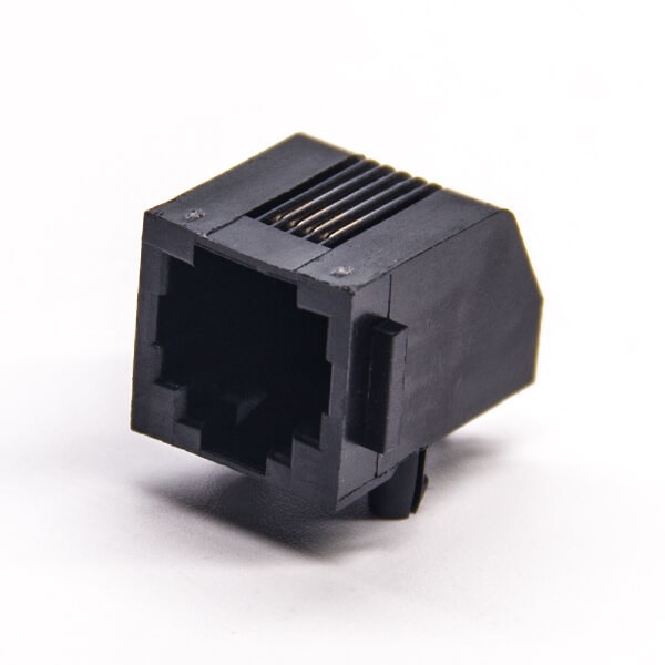 RJ11 Female 1 Port 4P4C Unshielded Jack Through Hole for PCB Mount