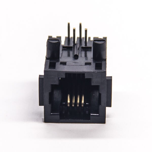 RJ11 Female 1 Port 4P4C Unshielded Jack Through Hole for PCB Mount