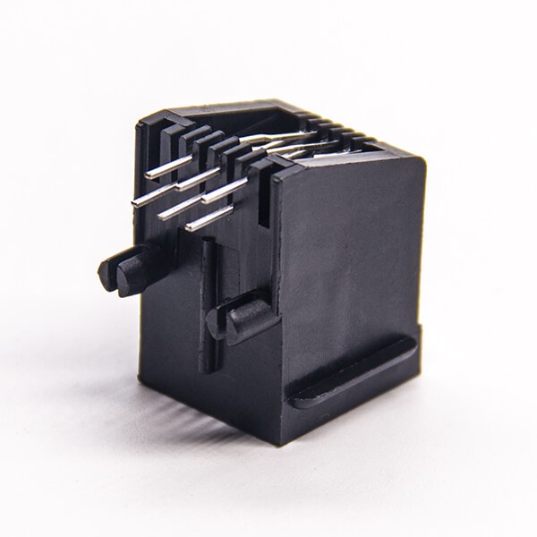 RJ11 Unshielded Connector 6P6C DIP Type Plastic Shell Without LED