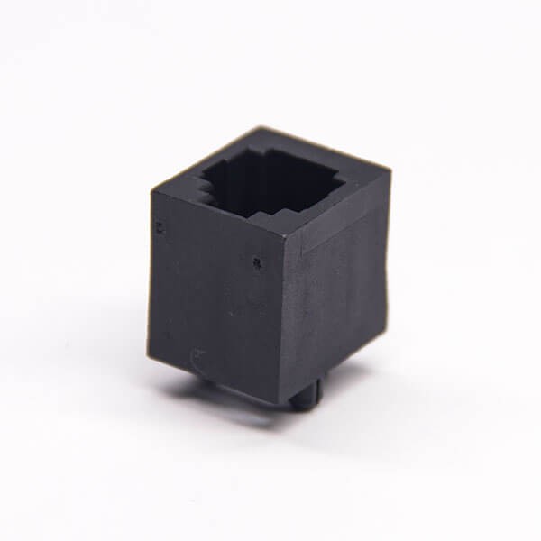 6P6C RJ25 Connector Straight Plastic Black Single Port Through Hole