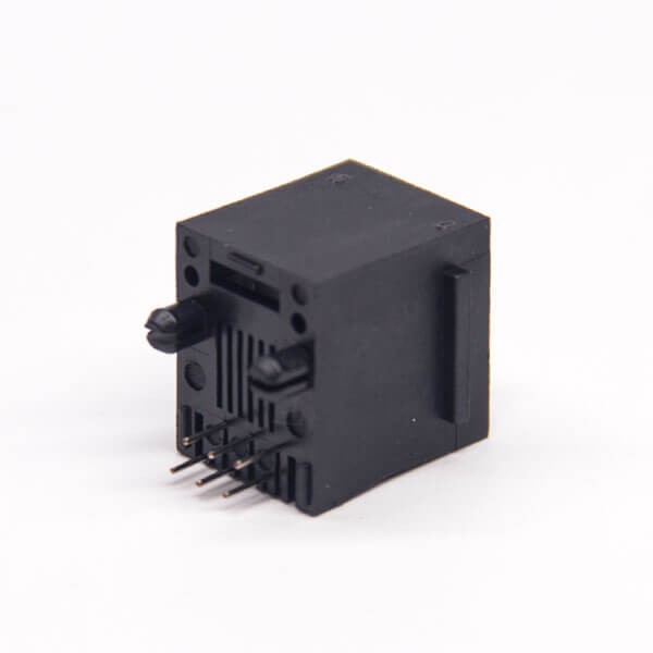 6P6C RJ25 Modular Connector Unshielded without Filtered Plastic Through Hole 180 Degree