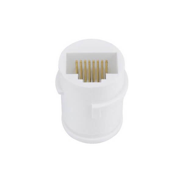 2pcs RJ45 Waterproof Connector White 8P8C Female Network