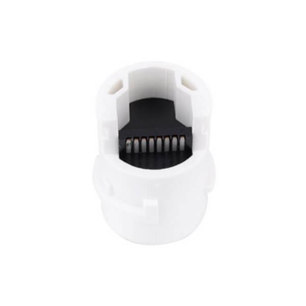 2pcs RJ45 Waterproof Connector White 8P8C Female Network
