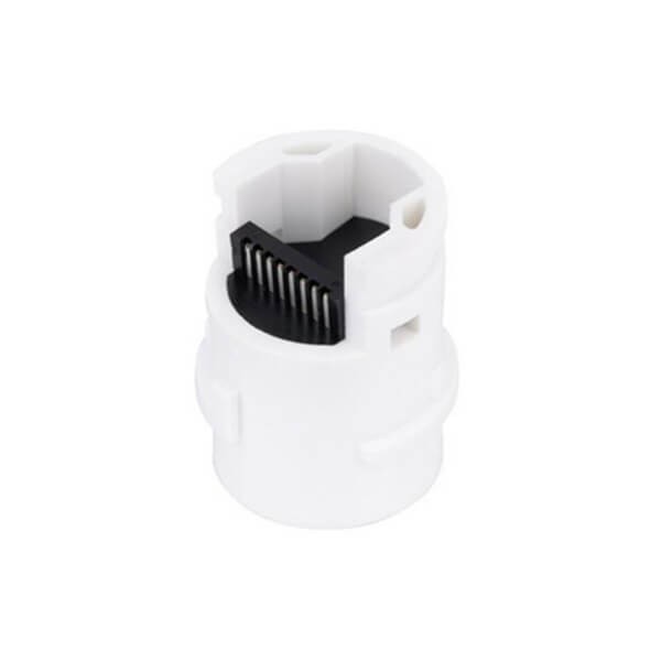 2pcs RJ45 Waterproof Connector White 8P8C Female Network