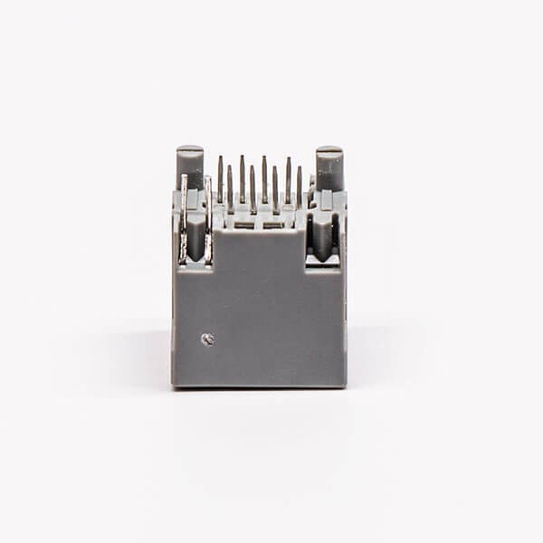 5pcs RJ45 Female PCB Connector 1 Port Gray Unshield and With LED for PCB