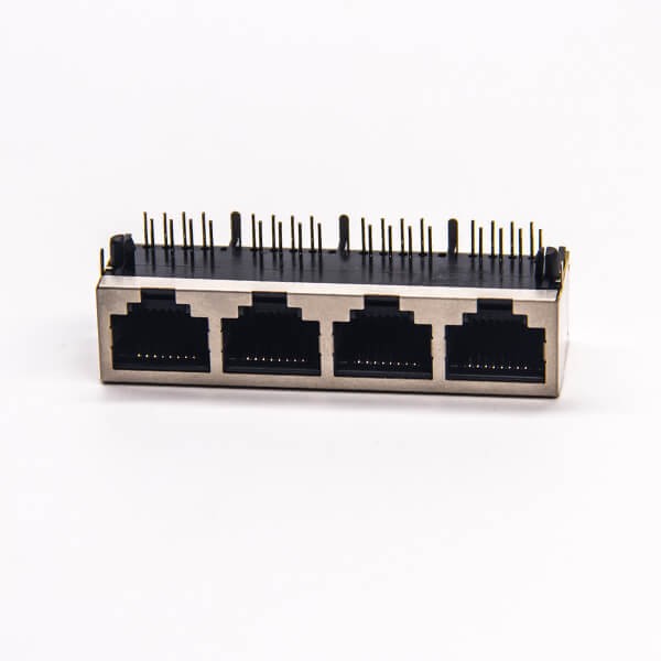 8p8c Coupler 4 Port Shielded Jack 90 Degree DIP Type for PCB Mount 20pcs
