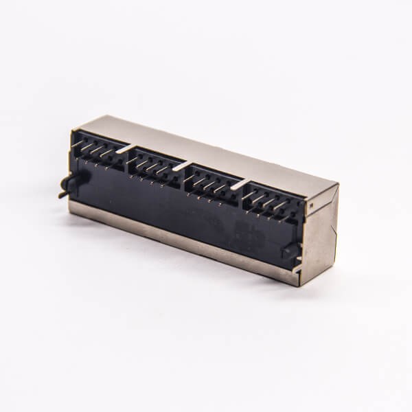 8p8c Coupler 4 Port Shielded Jack 90 Degree DIP Type for PCB Mount 20pcs