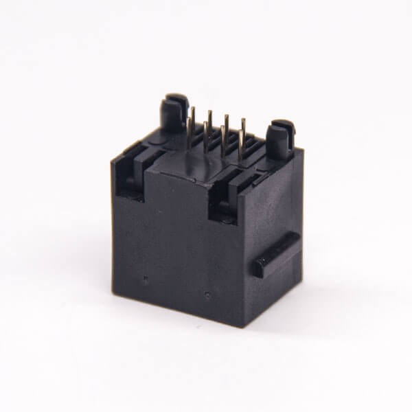 8P8C RJ45 Connector 180 Degree DIP Type Single Port Through Hole