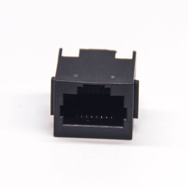 8P8C RJ45 Connector 180 Degree DIP Type Single Port Through Hole