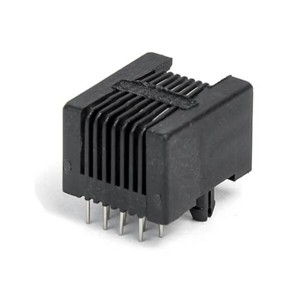 90Degree RJ45 Network Interface 8P8C Black Plastic Connector Jack 20pcs