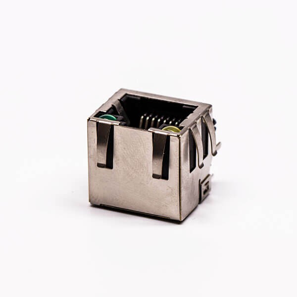 Best RJ45 Connector 1 Port Female 90 Degree with Shield and with LED