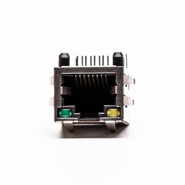 Best RJ45 Connector 1 Port Female 90 Degree with Shield and with LED