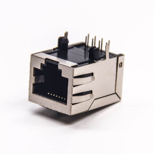 Buy RJ45 Connectors 8P8C 90 Degree with EMI Shielded Jack DIP for PCB Mount