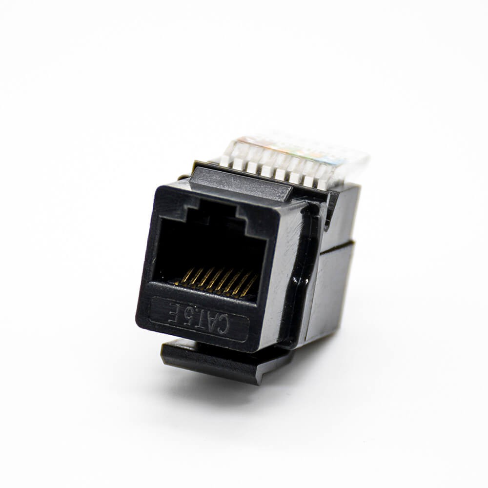 Keystone Jack RJ45 Cat5e Angled Single Port Toolless Unshielded Network Module