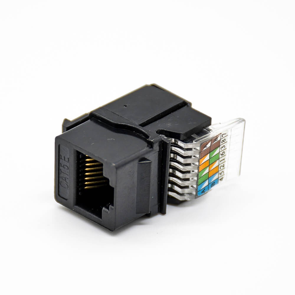 Keystone Jack RJ45 Cat5e Angled Single Port Toolless Unshielded Network Module