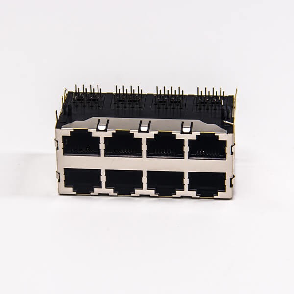 Modular Jack rj45 Modular Erhernet Network Connector Right Angled Muti-port Shielded with EMI