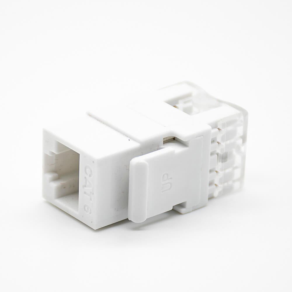 Modular Jack RJ45 Unshielded CAT6 180 Degree Single Port Network Socket