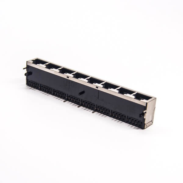RJ45 8 Port Connector Shielded Jack 8p8c 90 Degree for PCB Mount